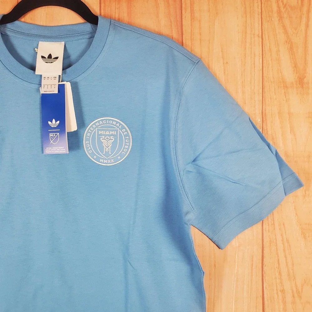 Nike OG Mens T-Shirt Medium Blue Cotton Crew‎ Neck Short Sleeve Inter Miami CF